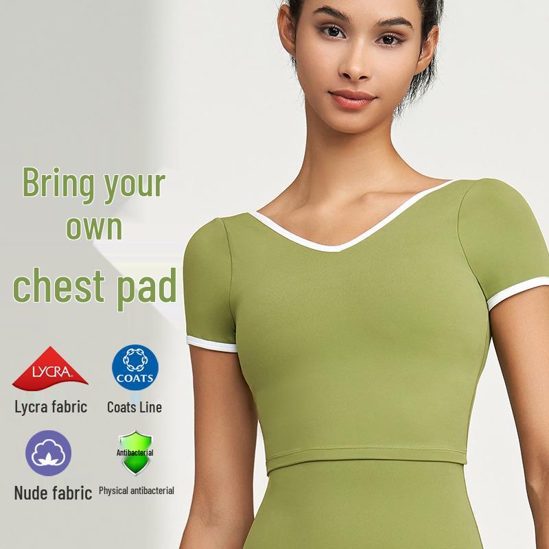 Топ-майка для йоги Lycra Nude Feel Color-Block со встроенными чашками – облегающая футболка для тренировок с V-образным вырезом. S
Топ-майка для йоги Lycra Nude Feel Color-Block со встроенными чашками – облегающая футболка для тренировок с V-образным вырезом. S