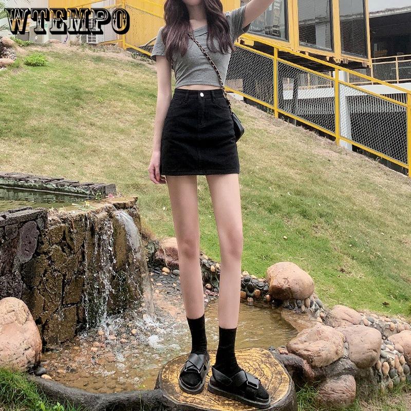 Denim Midi Skirt Summer Plus Size High Waist Korean Version A-line Skirt Student Casual Short Skirt S чёрный
Denim Midi Skirt Summer Plus Size High Waist Korean Version A-line Skirt Student Casual Short Skirt S чёрный