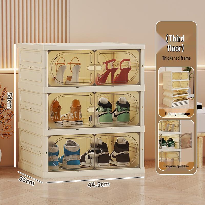Folding Transparent Shoe Storage Box: Dustproof, Multi-functional Cabinet for Home Entrance Hall Milky Coffee + Transparent Tea
Folding Transparent Shoe Storage Box: Dustproof, Multi-functional Cabinet for Home Entrance Hall Milky Coffee + Transparent Tea