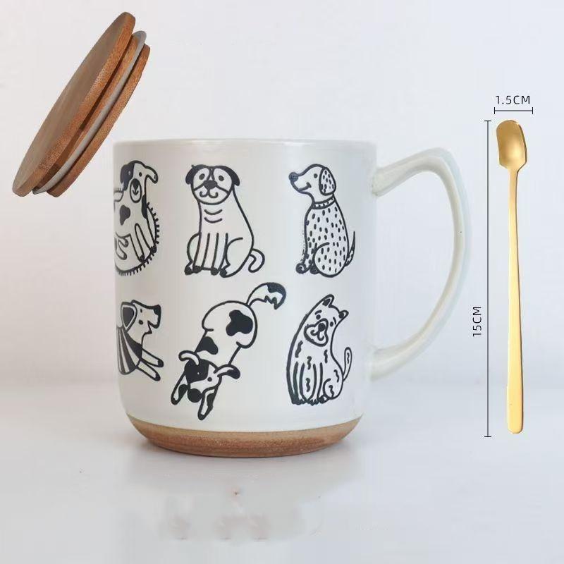 Ceramic Coffee Mug 450ML with Lid And Spoon Cartoon Cat Dog Animal Pattern Cute Kittens Puppies Design Porcelain Cup 401-500ml
Ceramic Coffee Mug 450ML with Lid And Spoon Cartoon Cat Dog Animal Pattern Cute Kittens Puppies Design Porcelain Cup 401-500ml