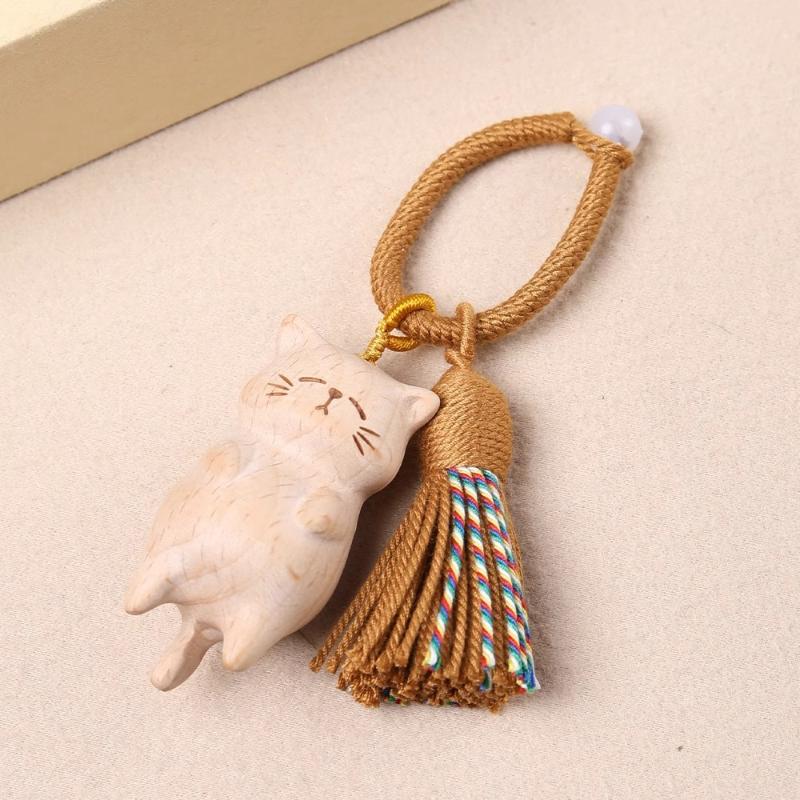 Retro Wooden Cat Keychain Hand Carved Cute Kitty Bag Pendant Decor Car Keyring For Women Couple Jewelry Accessories Gift
Retro Wooden Cat Keychain Hand Carved Cute Kitty Bag Pendant Decor Car Keyring For Women Couple Jewelry Accessories Gift