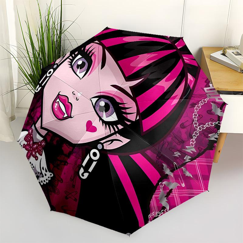 Monster High, Gothic Fashion- Automatic Opening and Closing, 8-rib Structure Portable Umbrella, Suitable for Men and Women in All Seasons -
Monster High, Gothic Fashion- Automatic Opening and Closing, 8-rib Structure Portable Umbrella, Suitable for Men and Women in All Seasons -