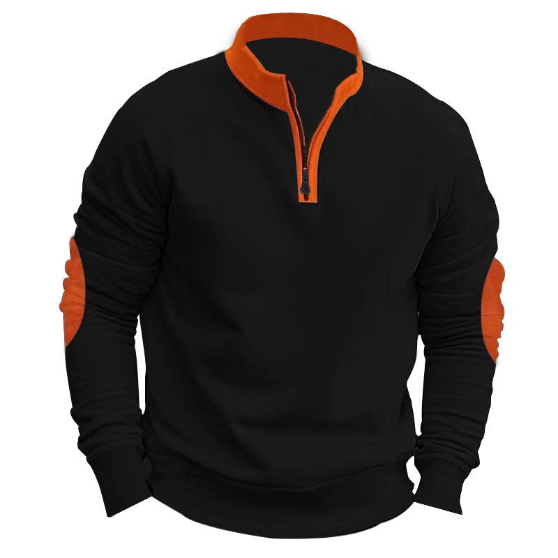 New Colorblock Fleece-lined Autumn/Winter Half-Zip Pullover Sweatshirt with Stand-up Collar S чорний
New Colorblock Fleece-lined Autumn/Winter Half-Zip Pullover Sweatshirt with Stand-up Collar S чорний