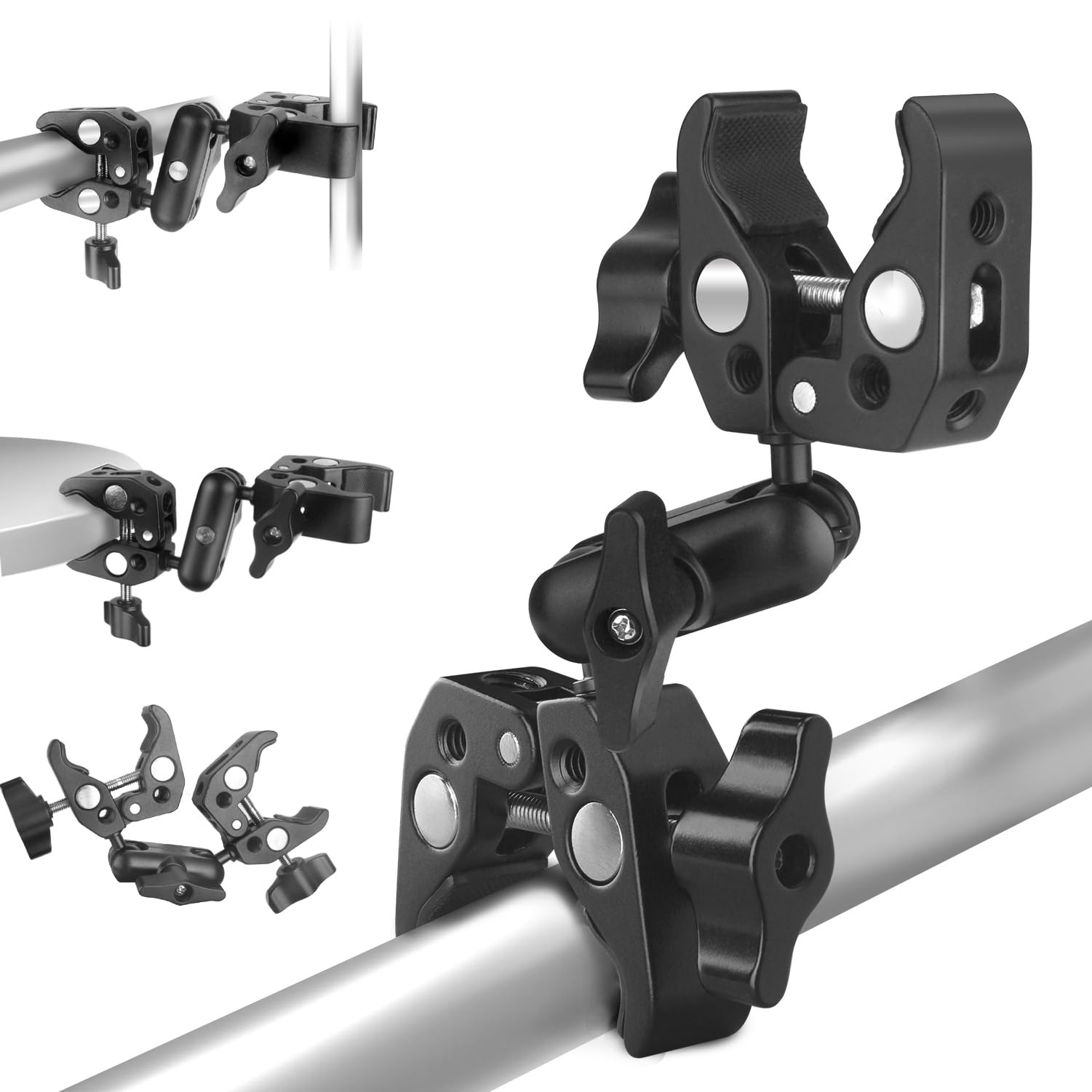 JEBUTU Double Super Clamp Camera Ball Magic Angle Crab Scissor Double Prevents Совместимо с Также совместимо с креплением на бар, головой, рукой, 360°
JEBUTU Double Super Clamp Camera Ball Magic Angle Crab Scissor Double Prevents Совместимо с Также совместимо с креплением на бар, головой, рукой, 360°