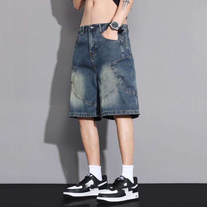 Summer Baggy Denim Shorts Casual Straight Jeans Male Vintage Wash Drawstring Short Pants Streetwear XXXL темно-синього кольору
Summer Baggy Denim Shorts Casual Straight Jeans Male Vintage Wash Drawstring Short Pants Streetwear XXXL темно-синього кольору