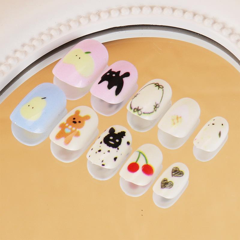 Kids Cute Cartoon Press-On Nails Set - 24 Removable Color Block Nail Art Pieces Gel Polish Version
Kids Cute Cartoon Press-On Nails Set - 24 Removable Color Block Nail Art Pieces Gel Polish Version