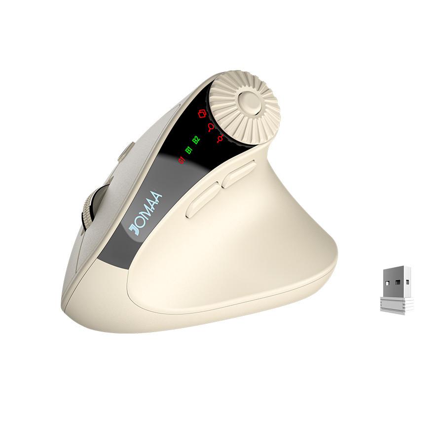 JOMAA Right Hand Wireless Vertical Mouse with Adjust Knob Bluetooth Ergonomics Mice for Computer Laptop Tablet Windows
JOMAA Right Hand Wireless Vertical Mouse with Adjust Knob Bluetooth Ergonomics Mice for Computer Laptop Tablet Windows