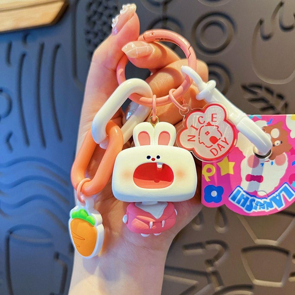 Keychains Animal Key Chain Rabbit Cartoon Doll Pendant Delicate Little Cute Keyring Women style 1
Keychains Animal Key Chain Rabbit Cartoon Doll Pendant Delicate Little Cute Keyring Women style 1