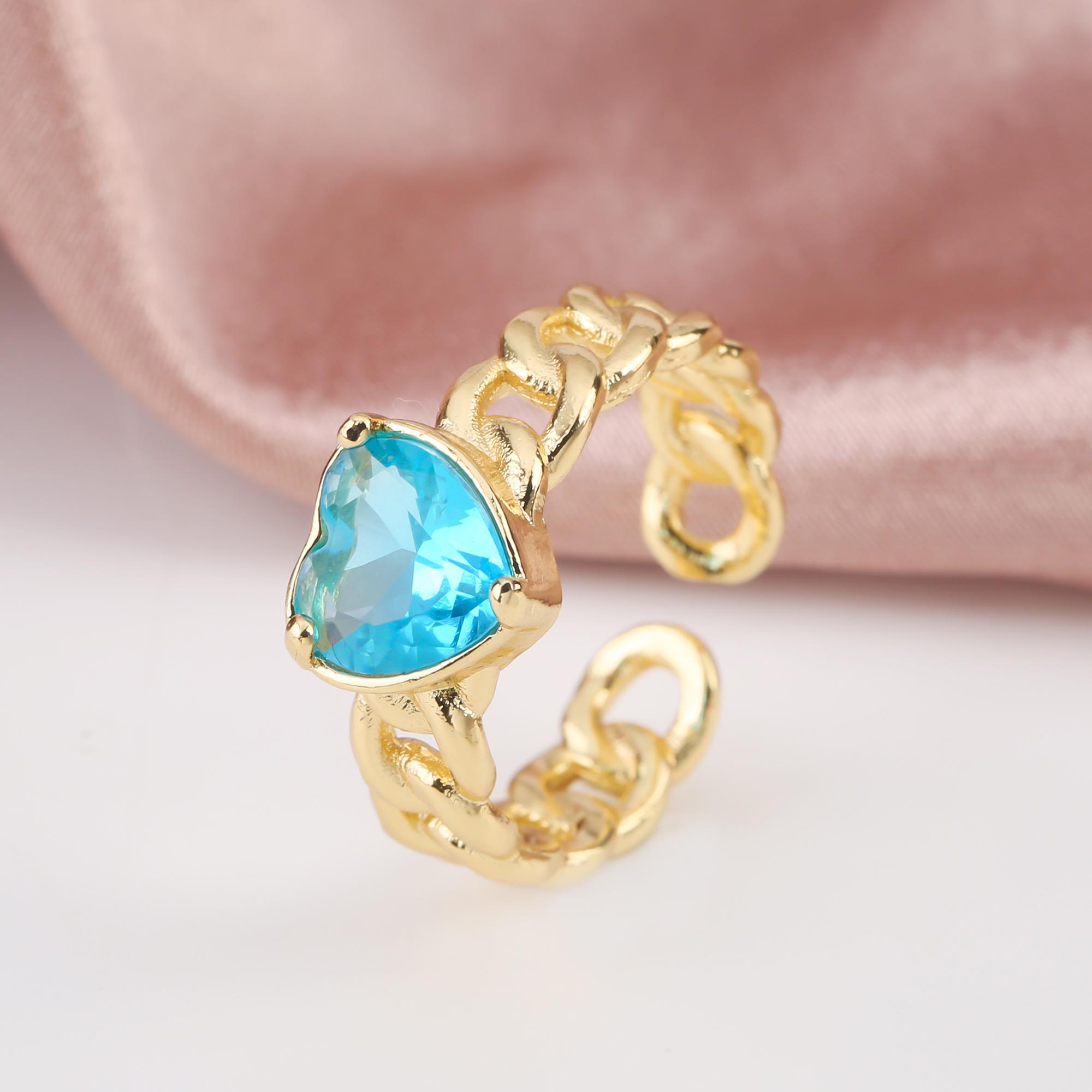 6 Colors High Quality Heart Shape Crystal Open Resizable Ring Elegant For Party Wedding Zircon Accessories For Women Girl Gift resizable синій
6 Colors High Quality Heart Shape Crystal Open Resizable Ring Elegant For Party Wedding Zircon Accessories For Women Girl Gift resizable синій