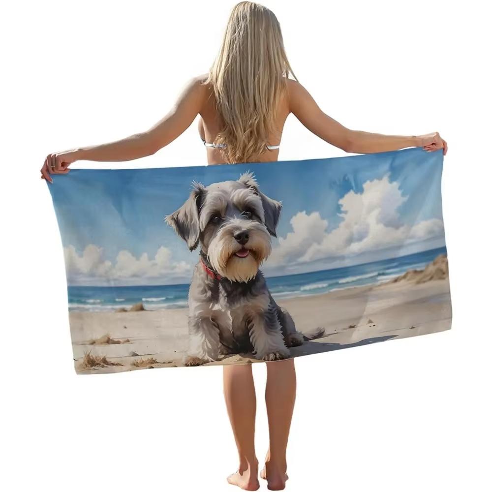 Artistic Pet Schnauzer Pattern Beach Towel Quick Dry Absorbent Sand Free Large Towel Essential for Travel Pool Bathroom Use W40*H60(CM)
Artistic Pet Schnauzer Pattern Beach Towel Quick Dry Absorbent Sand Free Large Towel Essential for Travel Pool Bathroom Use W40*H60(CM)