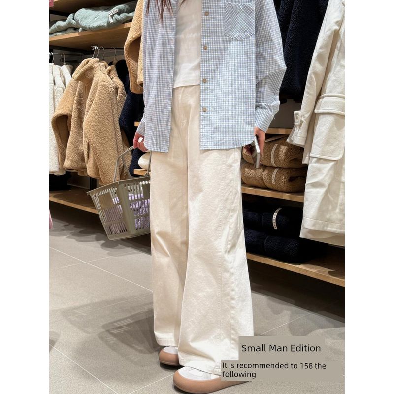 Pear-Shaped Body Shape, Beige Straight-Leg Jeans for Women, New Spring Style for Plus-Size Girls, High-Waisted, Slimming, Drapey Wide-Leg Pants Almond Beige, Petite Size L
Pear-Shaped Body Shape, Beige Straight-Leg Jeans for Women, New Spring Style for Plus-Size Girls, High-Waisted, Slimming, Drapey Wide-Leg Pants Almond Beige, Petite Size L