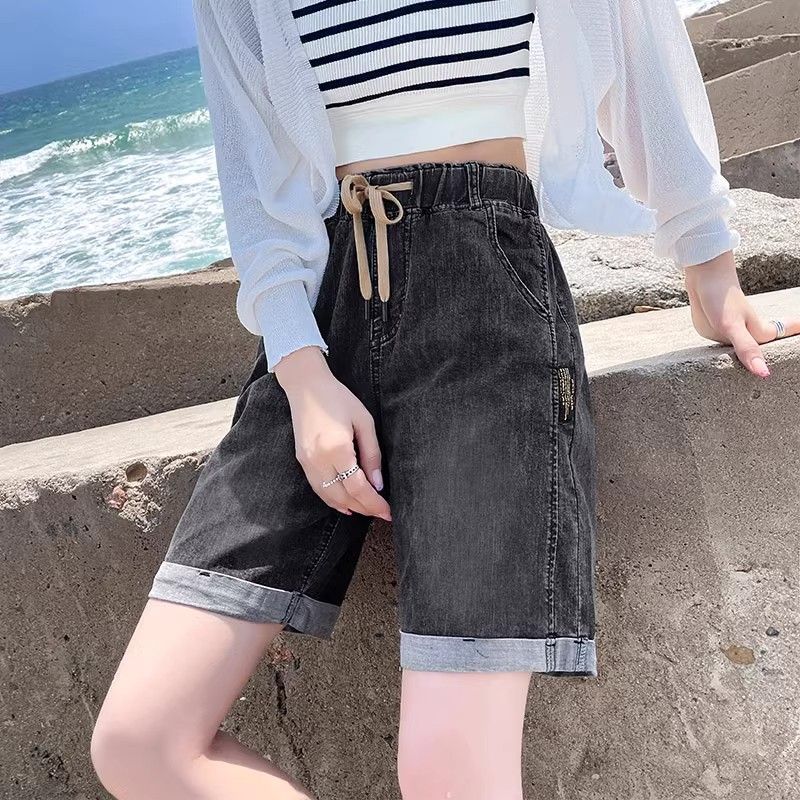High waist denim shorts women s summer thin fat mm loose elastic elastic waist wide legs thin large size five-point pants 5xl recommended 87.5-95kg
High waist denim shorts women s summer thin fat mm loose elastic elastic waist wide legs thin large size five-point pants 5xl recommended 87.5-95kg