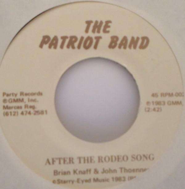 7inch Record PATRIOT BAND - After The Rodeo Song 45RPM002 Party Records 1981 US Folk Used
7inch Record PATRIOT BAND - After The Rodeo Song 45RPM002 Party Records 1981 US Folk Used