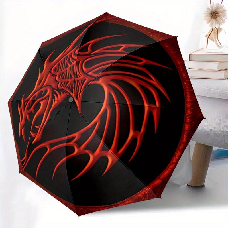 1pc Dragon Emblem Automatic Open/Close Heavy-Duty Iron Frame 8-Rib Compact Folding Umbrella with Red Flame & Black Dragon Desi Iron&8K
1pc Dragon Emblem Automatic Open/Close Heavy-Duty Iron Frame 8-Rib Compact Folding Umbrella with Red Flame & Black Dragon Desi Iron&8K