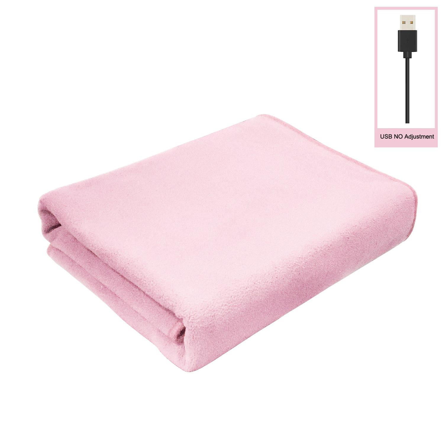 5 В однослойное одеяло с подогревом, USB многоцелевое электрическое одеяло, чтобы сохранить тепло, шаль, юбка, покрывало, одеяло для ног One Size розовый