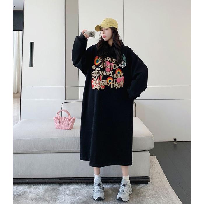 Women s Plus Size Printed Hoodie Dress - Casual Loose Fit, A-line, Mid-length, Perfect for Spring, Autumn, and Winter. One Size
Women s Plus Size Printed Hoodie Dress - Casual Loose Fit, A-line, Mid-length, Perfect for Spring, Autumn, and Winter. One Size