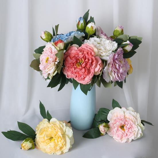 Artificial Peony with Green Leaves 2 Head Realistic Fake Silk Flower Home Office Party Indoor Outdoor Faux Flower Bloom Decoration синій
Artificial Peony with Green Leaves 2 Head Realistic Fake Silk Flower Home Office Party Indoor Outdoor Faux Flower Bloom Decoration синій