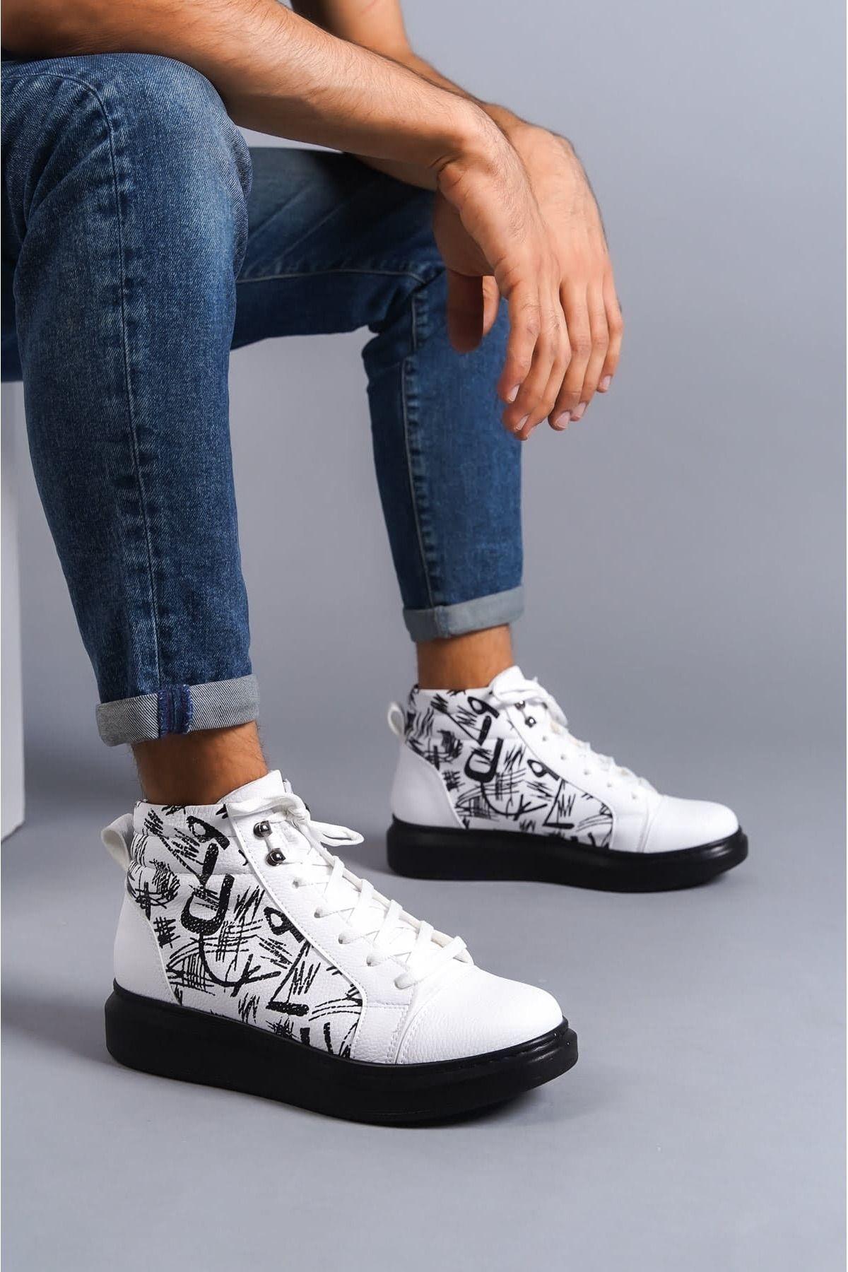 Men s Fashion Flat Heeled Boots Bootie Toronto Lace Up Skin Black Patterned Sports Boots St White Shoes 41
Men s Fashion Flat Heeled Boots Bootie Toronto Lace Up Skin Black Patterned Sports Boots St White Shoes 41