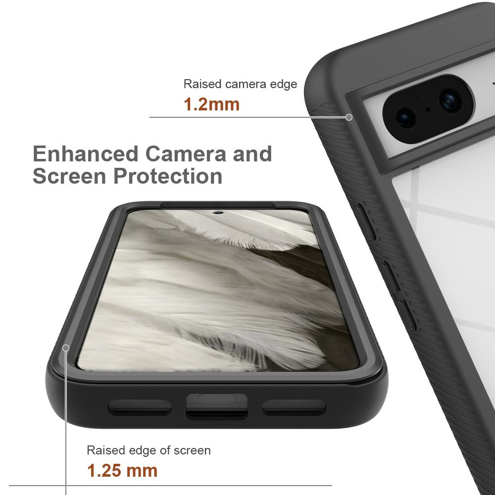 For Google Pixel 8 Case Shockproof TPU+PC Phone Back Cover with PET Screen Film Black
For Google Pixel 8 Case Shockproof TPU+PC Phone Back Cover with PET Screen Film Black