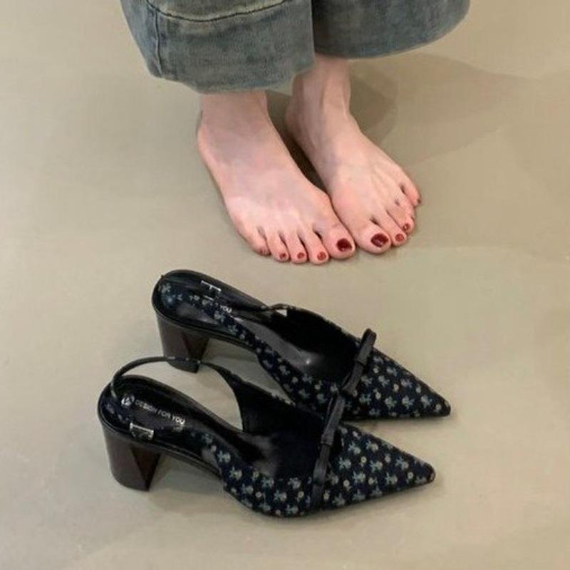 Block Heel Baotou Sandals Spring Summer Pointed Toe Bow Back Empty Heels 35 чёрный
Block Heel Baotou Sandals Spring Summer Pointed Toe Bow Back Empty Heels 35 чёрный
