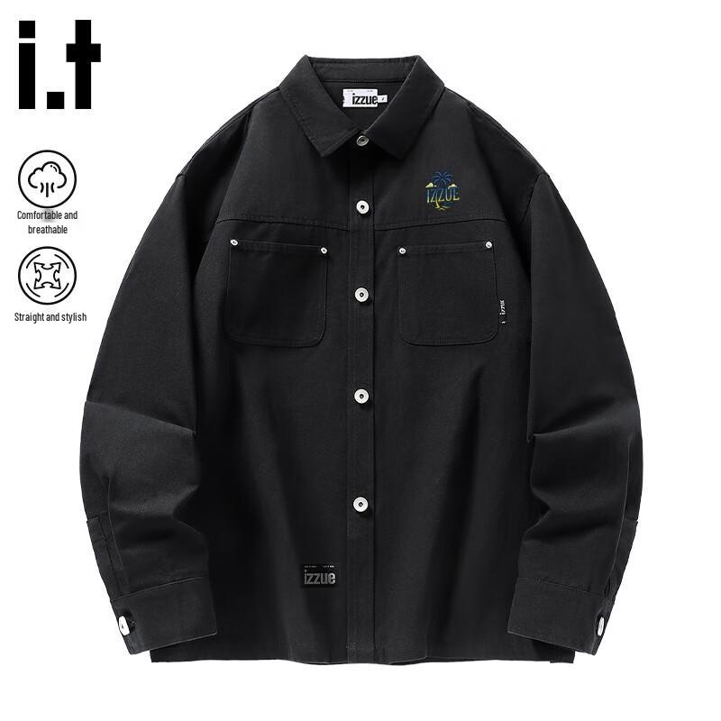 Izzue Men s Trendy Workwear Lapel Shirt Jacket L
Izzue Men s Trendy Workwear Lapel Shirt Jacket L