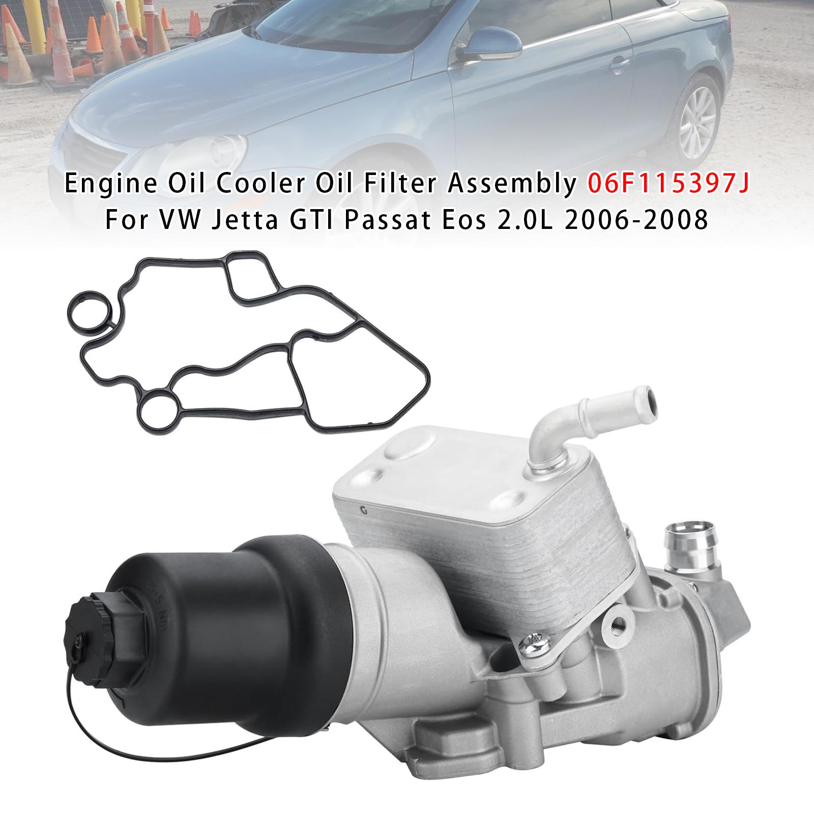 Масляный радиатор двигателя в сборе с масляным фильтром 06F115397J для Volkswagen Jetta GTI Passat Eos 2.0L 2006-2008
Масляный радиатор двигателя в сборе с масляным фильтром 06F115397J для Volkswagen Jetta GTI Passat Eos 2.0L 2006-2008