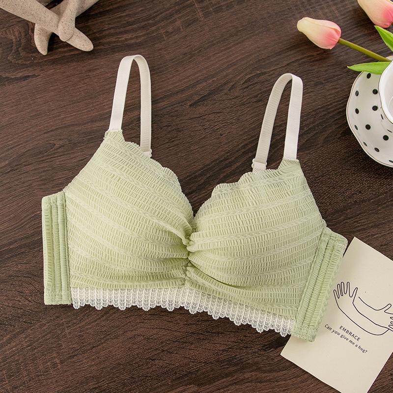 Small bra new lace no steel ring thickened gather a cup flat chest must 38/85AB зелений
Small bra new lace no steel ring thickened gather a cup flat chest must 38/85AB зелений