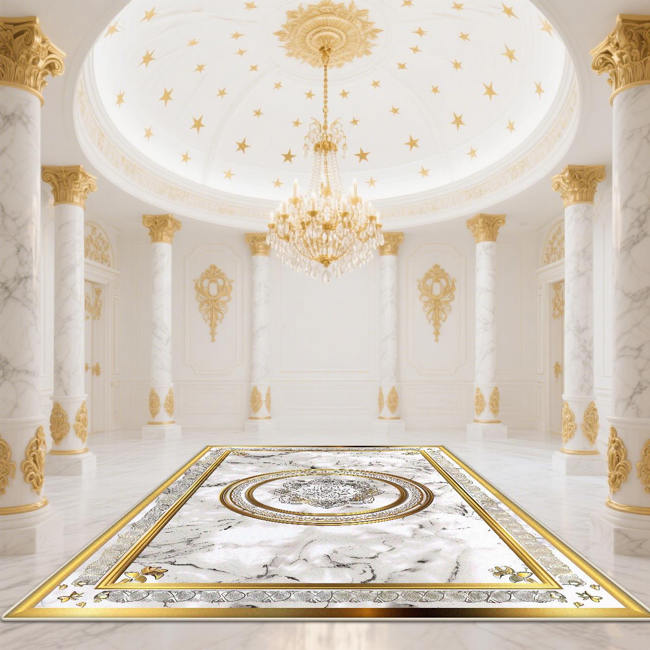 Modern White Gold Marble Pattern CARPET FOR LIVE ROOM Decoration Home Luxury Large Area Rugs Entrance Door Mat Non-slip Rug 160*230cm
Modern White Gold Marble Pattern CARPET FOR LIVE ROOM Decoration Home Luxury Large Area Rugs Entrance Door Mat Non-slip Rug 160*230cm