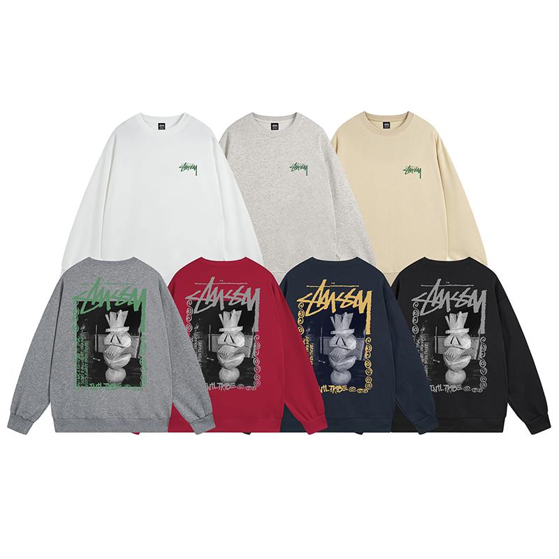 Stussy 2023, осенне-зимний мужской и женский свитер свободного кроя с круглым вырезом и принтом камней Stussy
Stussy 2023, осенне-зимний мужской и женский свитер свободного кроя с круглым вырезом и принтом камней Stussy