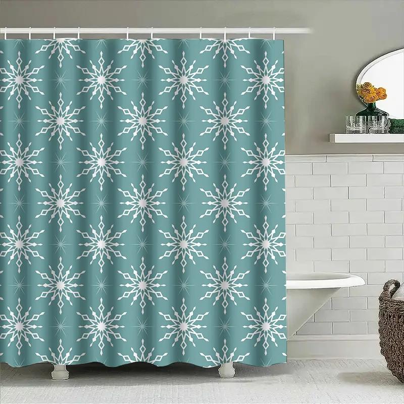 Winter Snowflake Pattern Shower Curtain Blue White Floral Print Polyester Fabric Waterproof Bathroom Decor Set For Home Kitchen W60H190(CM)-1 Pcs
Winter Snowflake Pattern Shower Curtain Blue White Floral Print Polyester Fabric Waterproof Bathroom Decor Set For Home Kitchen W60H190(CM)-1 Pcs