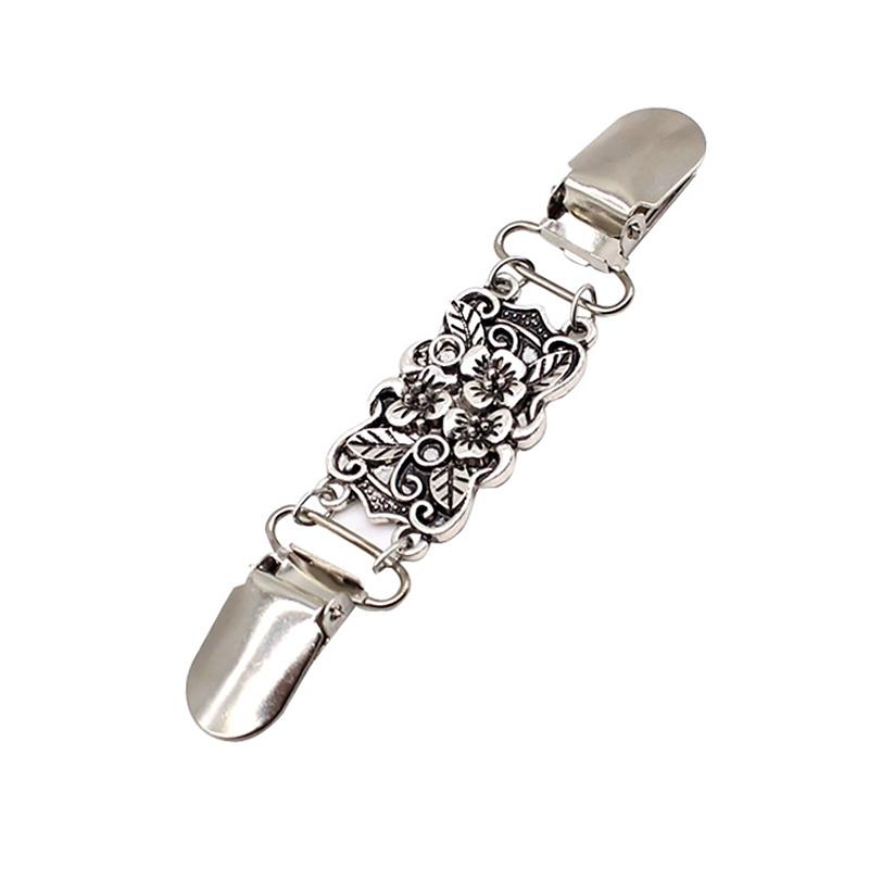 Винтажный зажим для кардигана, жилета, брошь для свитера, шали в виде цветка со стразами, застежка для шарфа, галантерея для шитья, декор для одежды