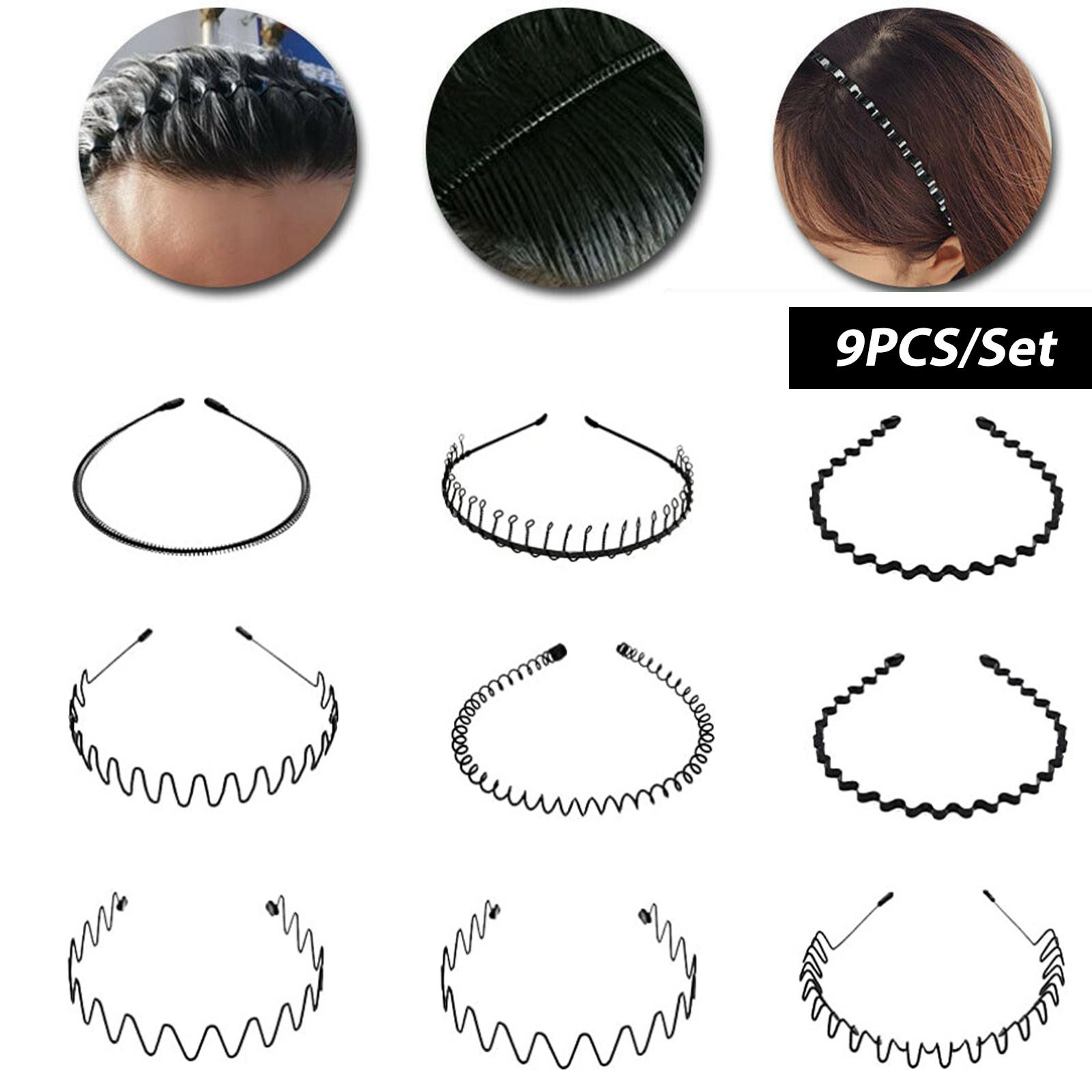 Hair Hoops, 9pcs Hairbands for Women Men, Made from Material with Nice Lustre, for Any Hair Type Short Thin Thick Curly Straight
Hair Hoops, 9pcs Hairbands for Women Men, Made from Material with Nice Lustre, for Any Hair Type Short Thin Thick Curly Straight