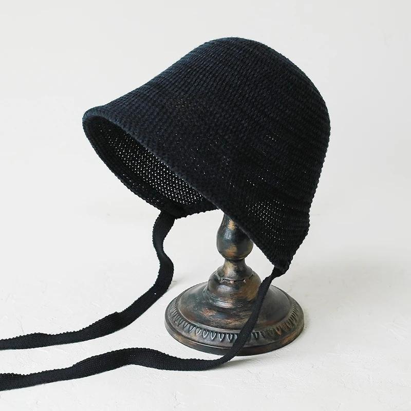New Japanese Harajuku Lolita-Inspired Knit Bucket Hats Women Ribbon Bow Fisherman Caps Summer Lowy Tie Breathable Beach Sun Hat 55-58cm чорний
New Japanese Harajuku Lolita-Inspired Knit Bucket Hats Women Ribbon Bow Fisherman Caps Summer Lowy Tie Breathable Beach Sun Hat 55-58cm чорний