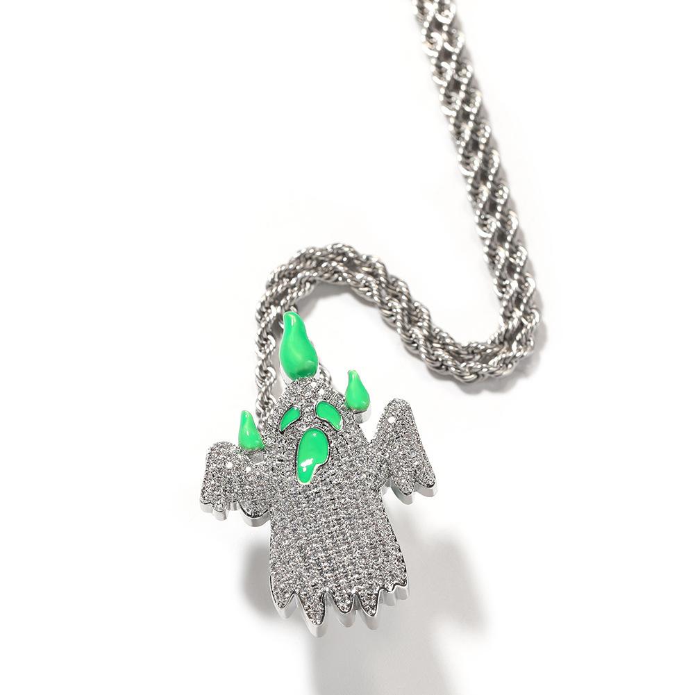 Hip-hop ancient cute color luminous ghost pendant necklace niche street personality diamond-encrusted cartoon sweater chain
Hip-hop ancient cute color luminous ghost pendant necklace niche street personality diamond-encrusted cartoon sweater chain