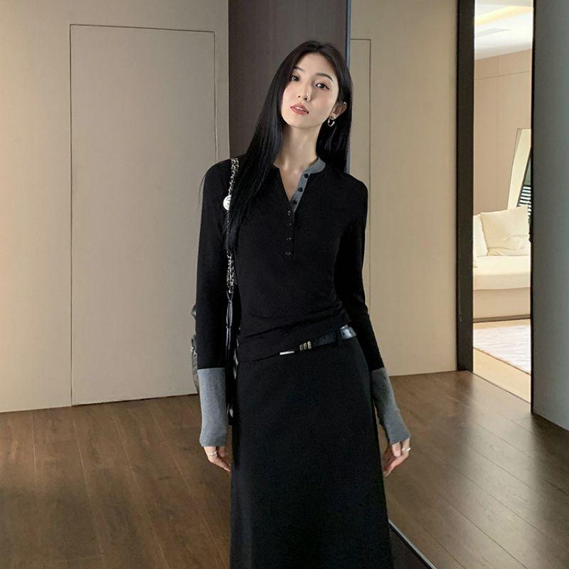 Women s Retro Color Block Long Sleeve Shirt - Spring/Autumn, Half-Open Collar, Slim Fit Base Layer M (Weight 95-105 kg)
Women s Retro Color Block Long Sleeve Shirt - Spring/Autumn, Half-Open Collar, Slim Fit Base Layer M (Weight 95-105 kg)