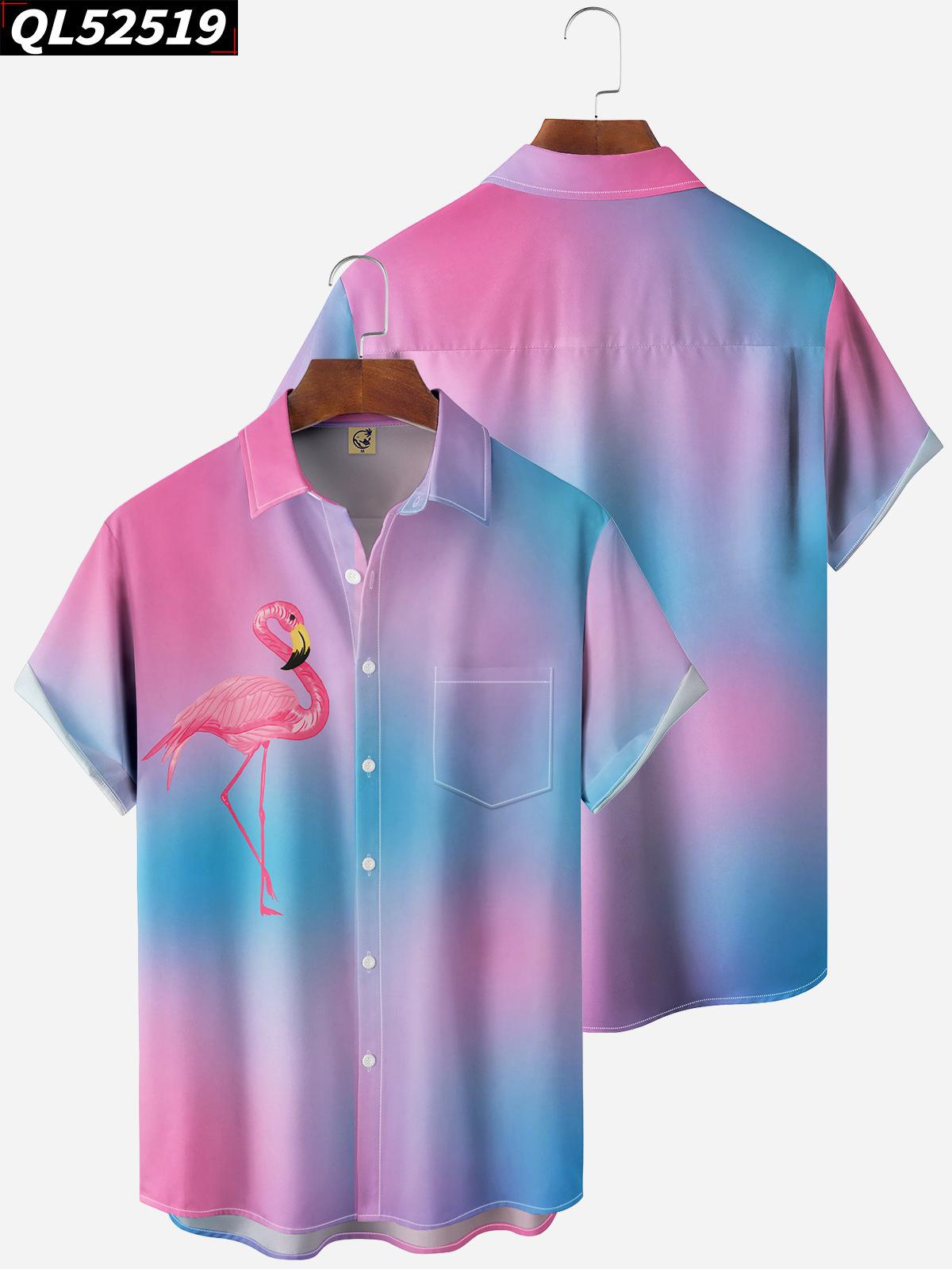 European And American Men S Short-Sleeved Shirt 3D Printing Casual Simple Lapel Shirt S
European And American Men S Short-Sleeved Shirt 3D Printing Casual Simple Lapel Shirt S