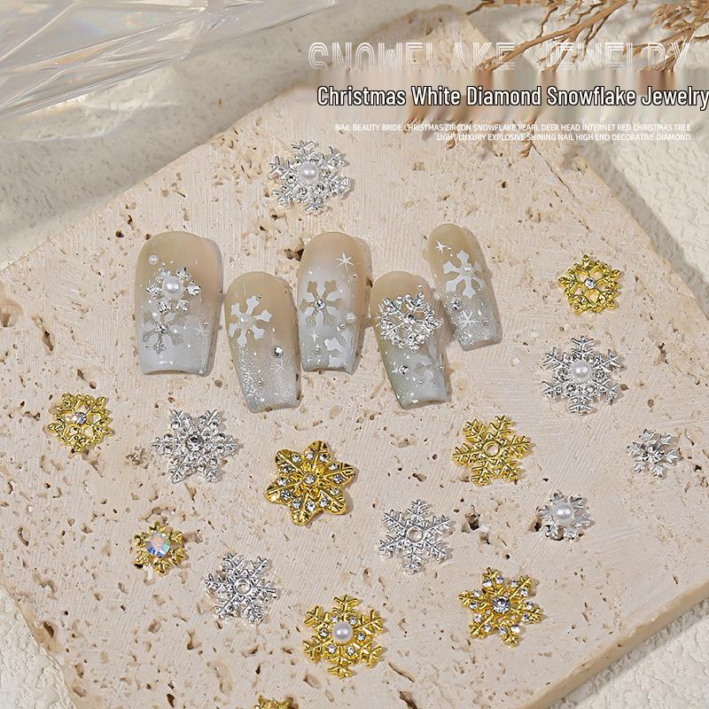 Japanese Winter Snowflake Nail Art Ornaments - Korean Rhinestone Accessories (10 Pieces)
Japanese Winter Snowflake Nail Art Ornaments - Korean Rhinestone Accessories (10 Pieces)