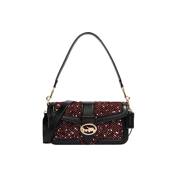Coach Georgie 27 Carriage Buckle Sequin Color Block Leather Bag Women Shoulder Bag Black Red C1525-IMA47 Basic Set (Bag+Dust Bag)
Coach Georgie 27 Carriage Buckle Sequin Color Block Leather Bag Women Shoulder Bag Black Red C1525-IMA47 Basic Set (Bag+Dust Bag)