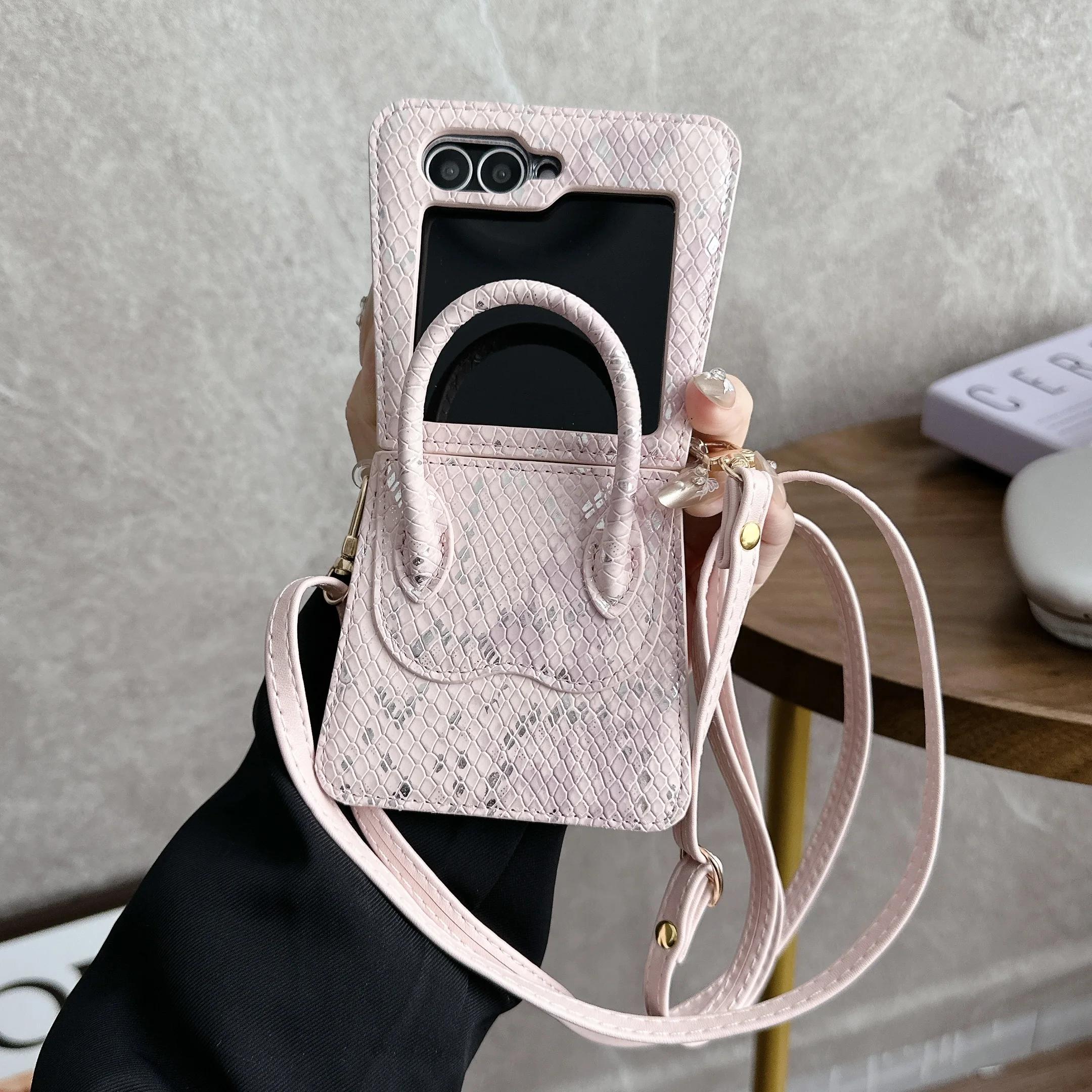 Snake Skin Pattern Handbag Wristband Crossbody PU Leather Phone Case for Samsung Galaxy Z Flip 7 6 5 4 3 Shockproof Cover Galaxy Z Flip7 рожевий
Snake Skin Pattern Handbag Wristband Crossbody PU Leather Phone Case for Samsung Galaxy Z Flip 7 6 5 4 3 Shockproof Cover Galaxy Z Flip7 рожевий