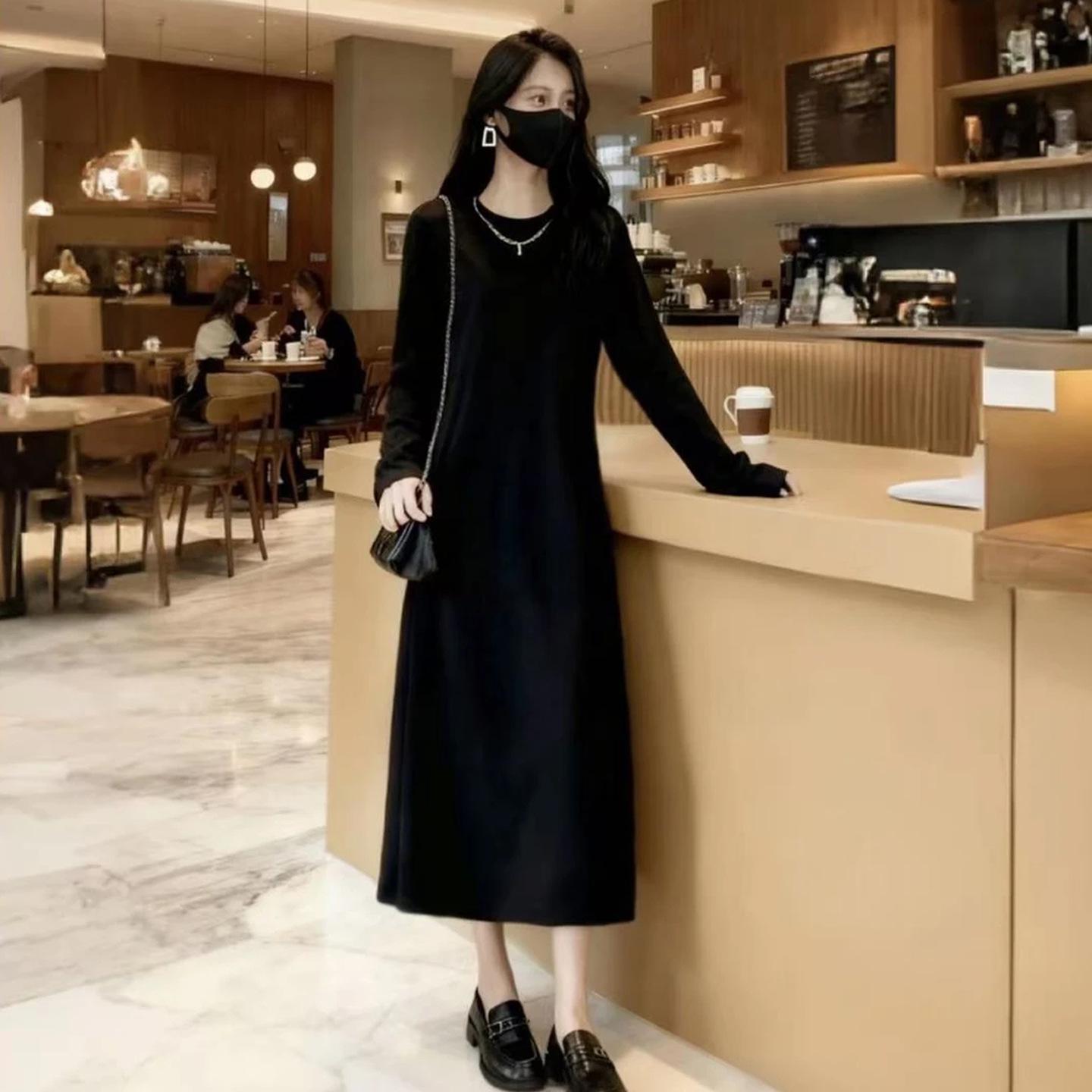 Hepburn Style Black Knit Long Sleeve Dress for Autumn/Winter 2025 - High-End Base Layer Skirt Medium чёрный
Hepburn Style Black Knit Long Sleeve Dress for Autumn/Winter 2025 - High-End Base Layer Skirt Medium чёрный