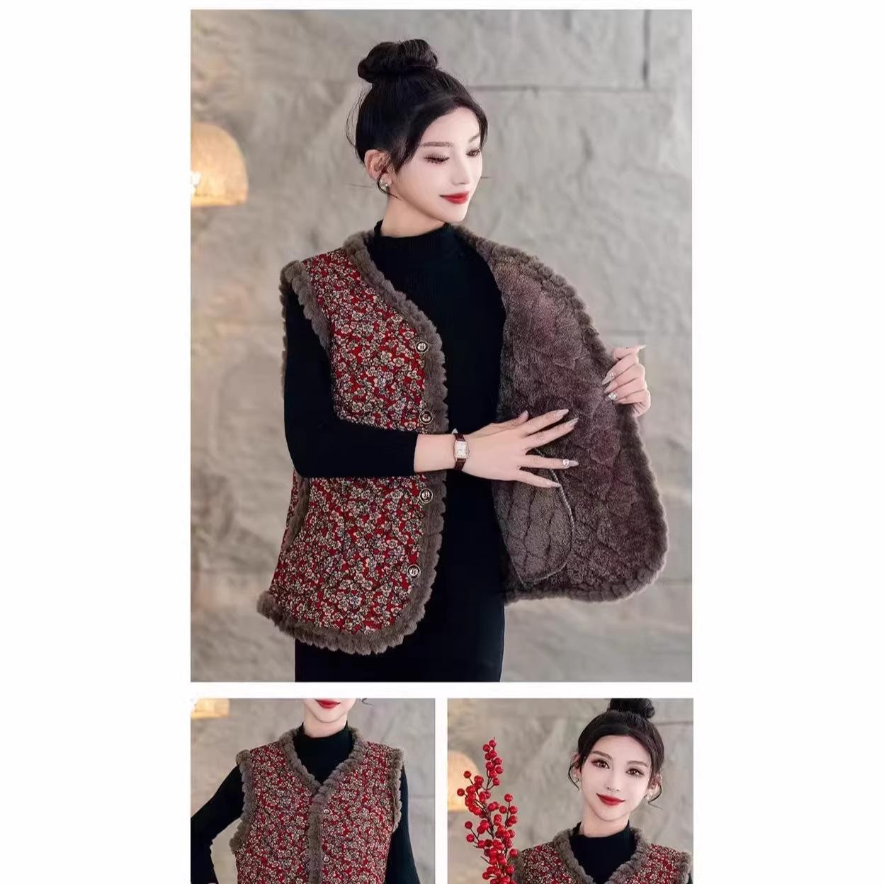 Three-Layer Fleece Vest: Gray Fur Ball, Camel Hair, Tencel Cotton for Middle-Aged & Elderly Women s Square Dance 3XL (90-115 lbs)
Three-Layer Fleece Vest: Gray Fur Ball, Camel Hair, Tencel Cotton for Middle-Aged & Elderly Women s Square Dance 3XL (90-115 lbs)