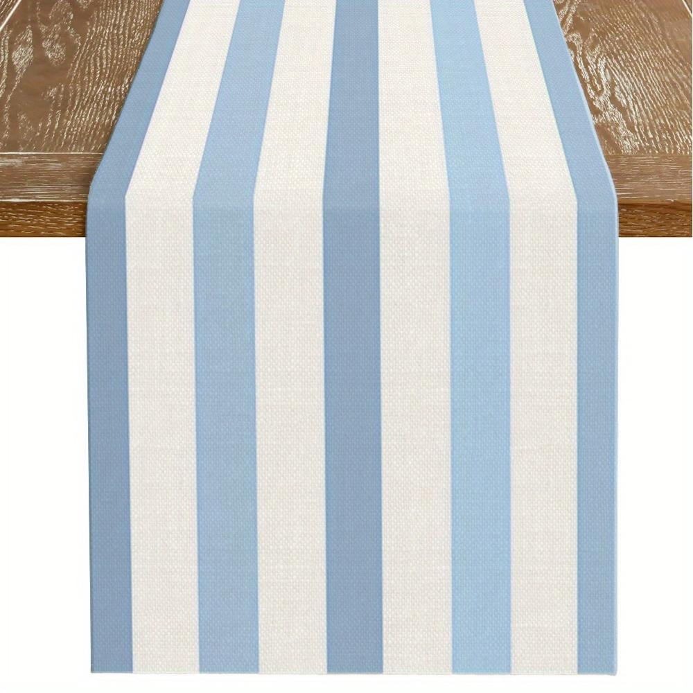 Elegant And Simple Blue Striped Table Runner Light Blue Vertical Stripes Four Seasons Elegant Home Decoration Dining Table Kitch 90CMX33CM
Elegant And Simple Blue Striped Table Runner Light Blue Vertical Stripes Four Seasons Elegant Home Decoration Dining Table Kitch 90CMX33CM