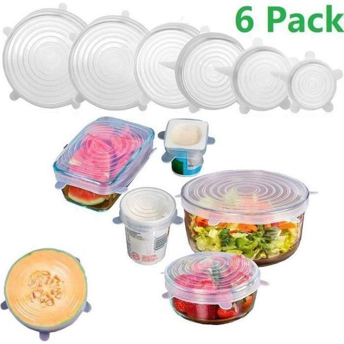 6pcs Couvercles silicone extensible couvercle de bol réutilisable rond en BLANC conservation aliments
6pcs Couvercles silicone extensible couvercle de bol réutilisable rond en BLANC conservation aliments