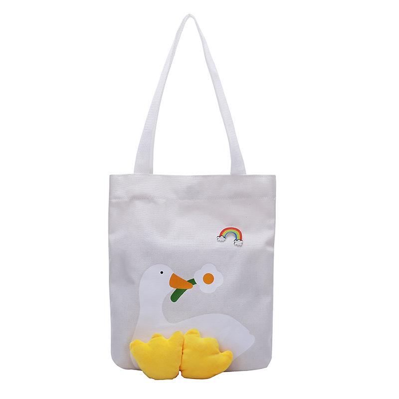 2024 Spring Cute Duck Print Canvas Shoulder Handbag - Large Capacity for Women & Girls
2024 Spring Cute Duck Print Canvas Shoulder Handbag - Large Capacity for Women & Girls