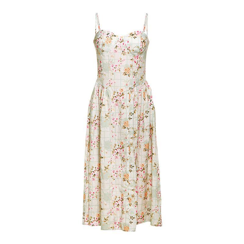 INS Fashion 2025 Summer New Arrival Women s Clothing French Style Temperament Sexy Backless Waist Trimming Slim Looking Print Dress Women Green M
INS Fashion 2025 Summer New Arrival Women s Clothing French Style Temperament Sexy Backless Waist Trimming Slim Looking Print Dress Women Green M