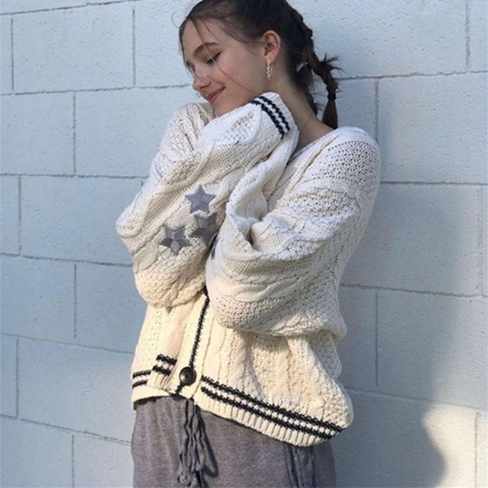 Кардиганы с V-образным вырезом для женщин Y2K Stripe Star Crochet Coat Fashion Hollow Knitwear Autumn XL красный
Кардиганы с V-образным вырезом для женщин Y2K Stripe Star Crochet Coat Fashion Hollow Knitwear Autumn XL красный