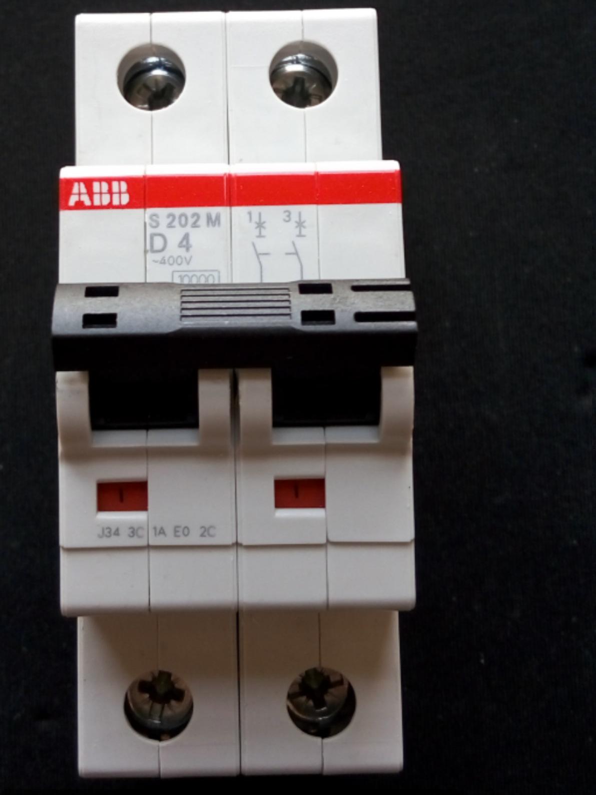 ABB S202M Miniature Circuit Breaker: D2, D3, D4, D6 Models D6
ABB S202M Miniature Circuit Breaker: D2, D3, D4, D6 Models D6
