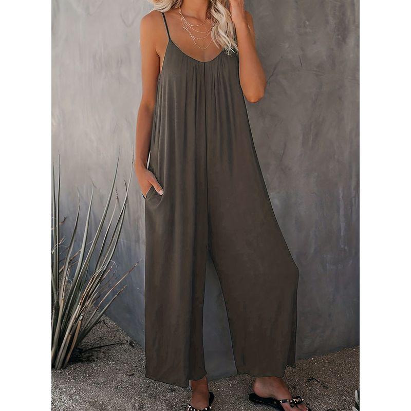 Plus-Size European and American Style Women s Jumpsuit with Suspenders, 2025 Summer New Cross-Border Solid Color Casual Jumpsuit with Pockets Gray 1XL
Plus-Size European and American Style Women s Jumpsuit with Suspenders, 2025 Summer New Cross-Border Solid Color Casual Jumpsuit with Pockets Gray 1XL