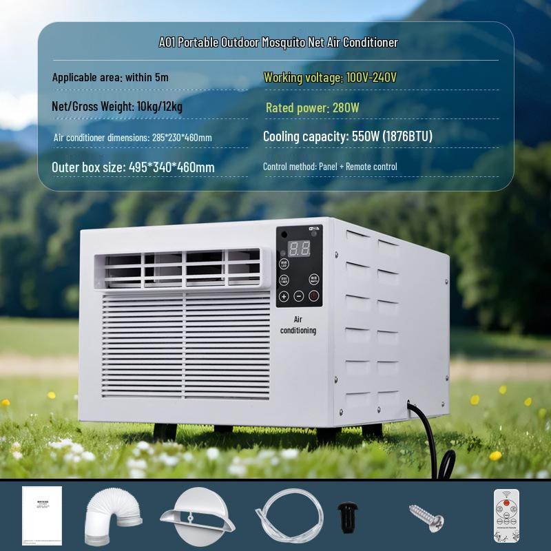 Mosquito Net Indoor Dormitory Mobile Air Conditioner, 1 HP, Free Installation & Drainage, Tent-Compatible 220V Chinese plug
Mosquito Net Indoor Dormitory Mobile Air Conditioner, 1 HP, Free Installation & Drainage, Tent-Compatible 220V Chinese plug