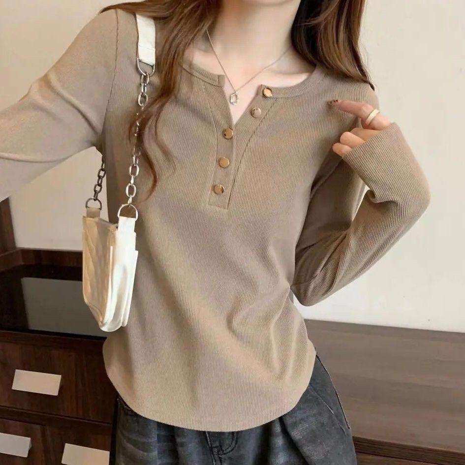 2025 Women s Slimming Long Sleeve Irregular Base Shirt, Autumn/Winter Trendy Innerwear, Threaded Half-Open Collar. XL (90-115 cm)
2025 Women s Slimming Long Sleeve Irregular Base Shirt, Autumn/Winter Trendy Innerwear, Threaded Half-Open Collar. XL (90-115 cm)